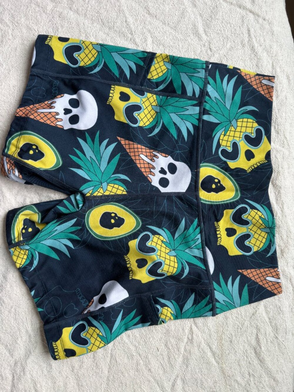CVG Skull Ice Cream Pineapple 5" Small Shorts
